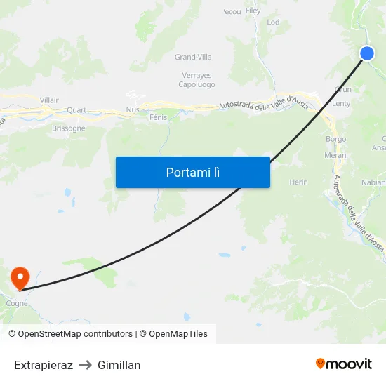 Extrapieraz to Gimillan map