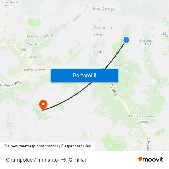 Champoluc / Impianto to Gimillan map