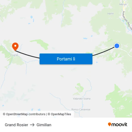 Grand Rosier to Gimillan map