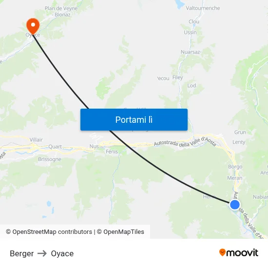 Berger to Oyace map