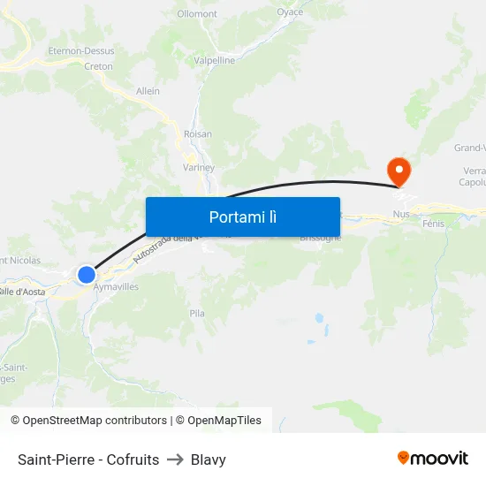 Saint-Pierre - Cofruits to Blavy map