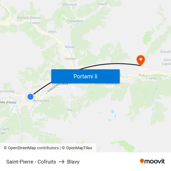 Saint-Pierre - Cofruits to Blavy map