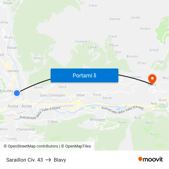 Saraillon Civ. 43 to Blavy map