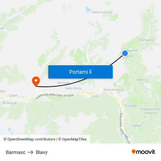 Barmasc to Blavy map