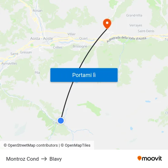 Montroz Cond to Blavy map