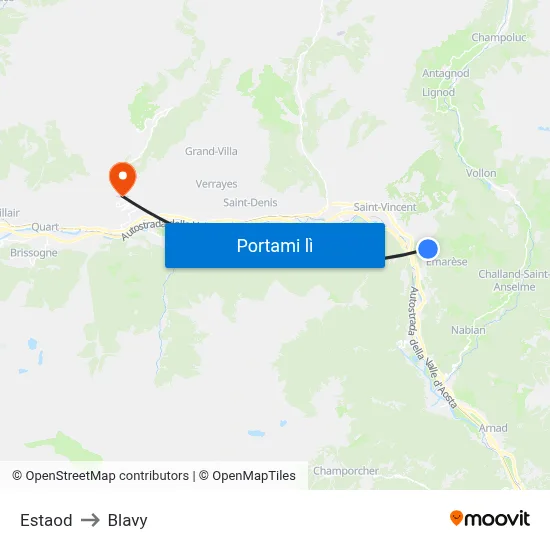Estaod to Blavy map