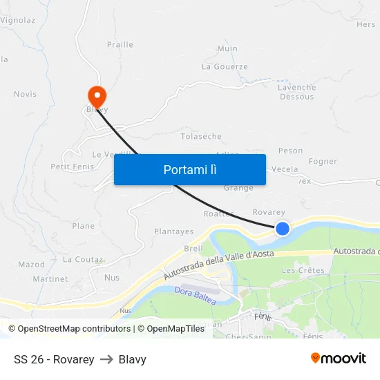 SS 26 - Rovarey to Blavy map