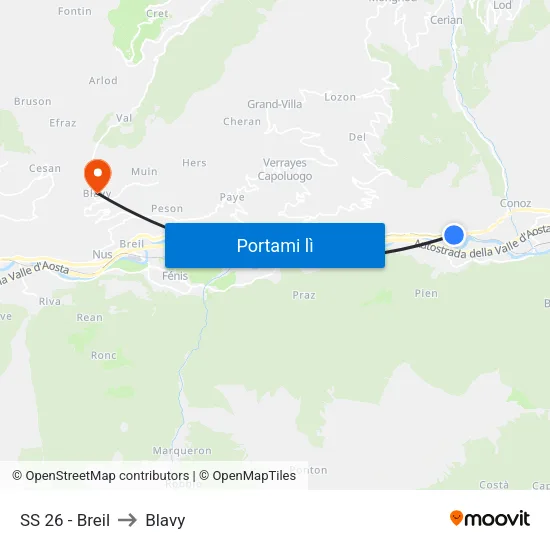 SS 26 - Breil to Blavy map