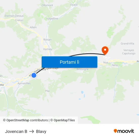 Jovencan B to Blavy map