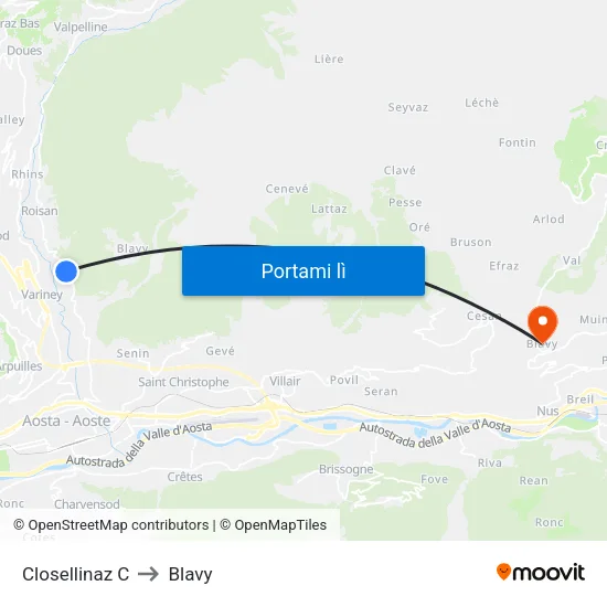 Closellinaz C to Blavy map