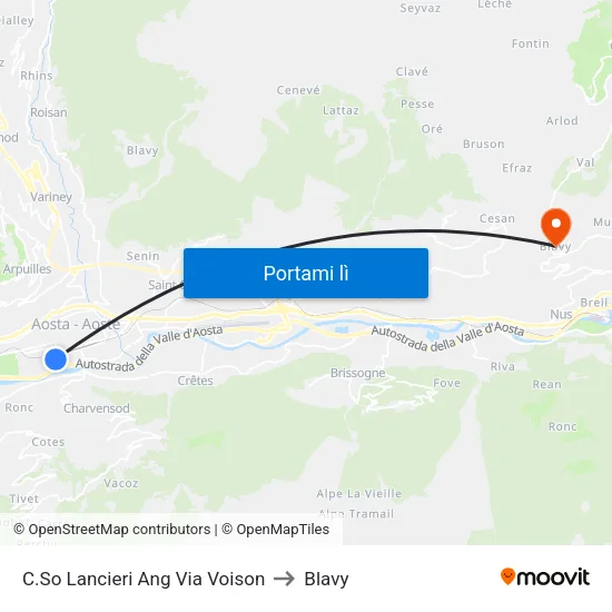 C.So Lancieri Ang Via Voison to Blavy map