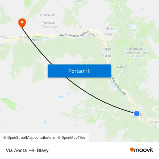 Hone - Le Ronc to Blavy map
