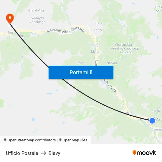 Ufficio Postale to Blavy map