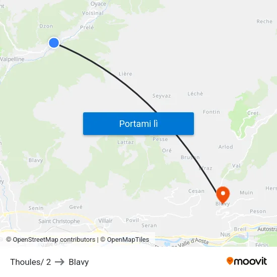 Thoules/ 2 to Blavy map