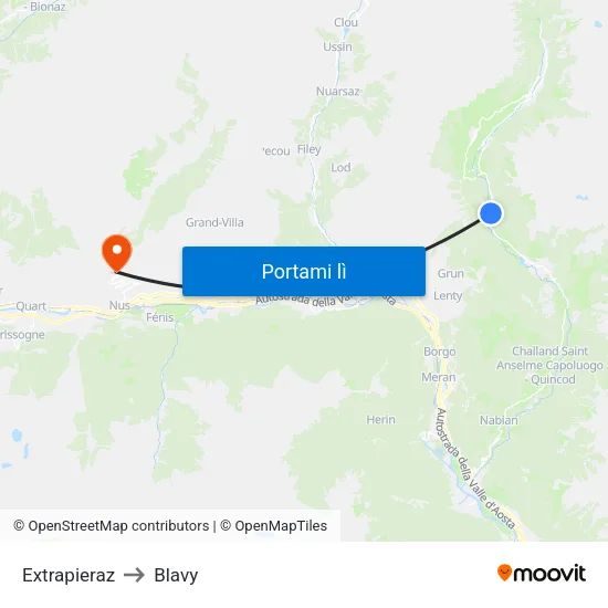 Extrapieraz to Blavy map