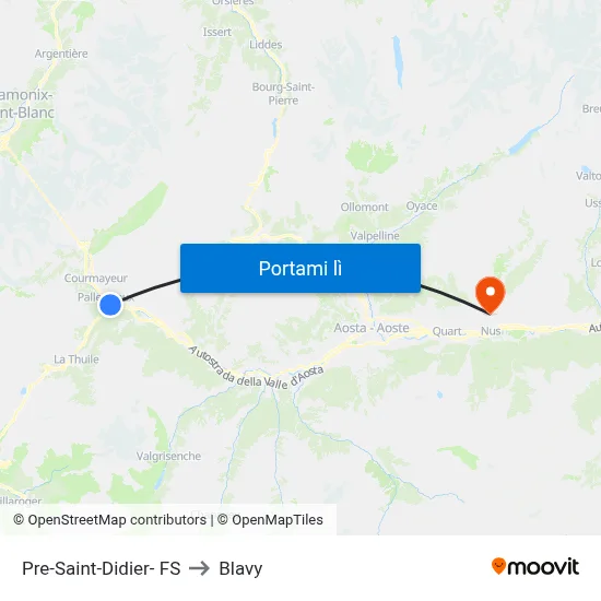 Pre-Saint-Didier- FS to Blavy map