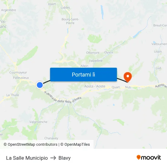 La Salle Municipio to Blavy map