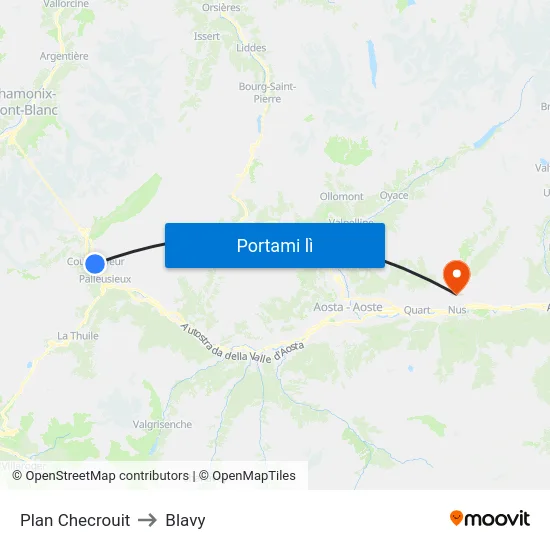 Plan Checrouit to Blavy map