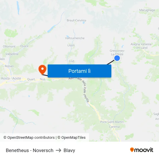 Benetheus - Noversch to Blavy map