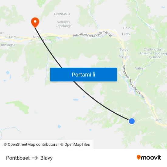 Pontboset to Blavy map