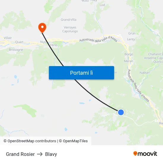 Grand Rosier to Blavy map