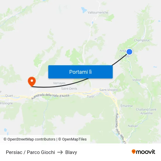 Persiac / Parco Giochi to Blavy map