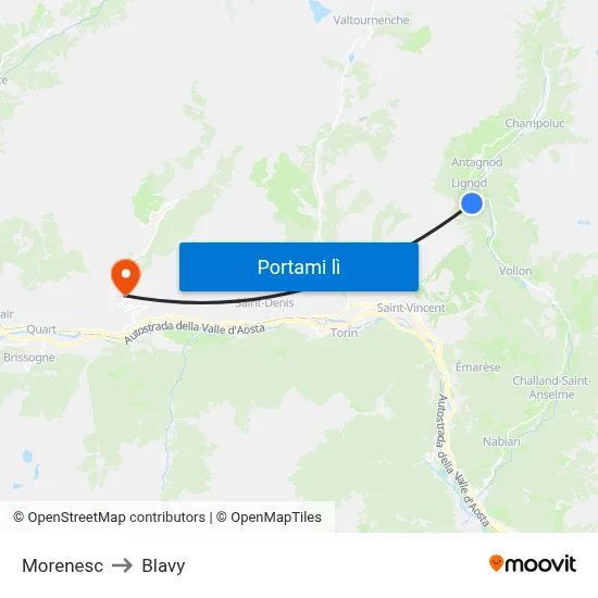 Morenesc to Blavy map