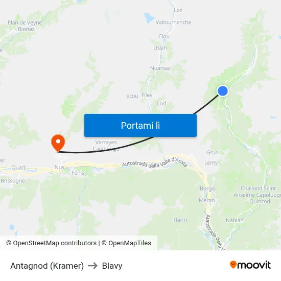 Antagnod (Kramer) to Blavy map