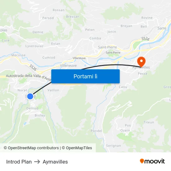 Introd Plan to Aymavilles map