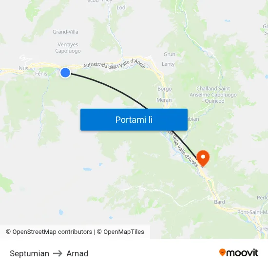 Septumian to Arnad map