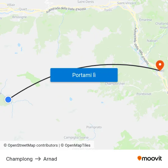 Champlong to Arnad map