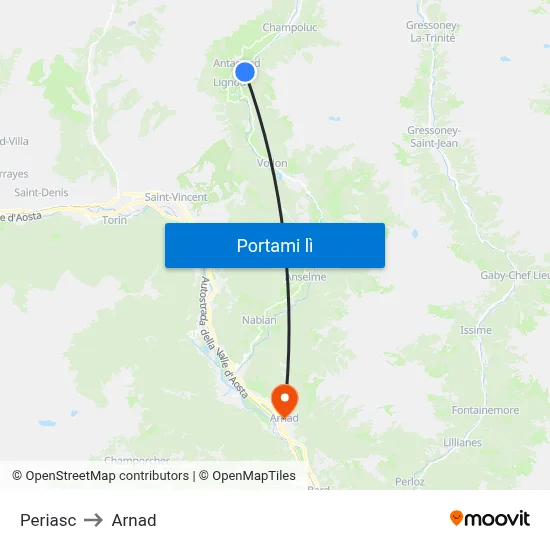 Periasc to Arnad map