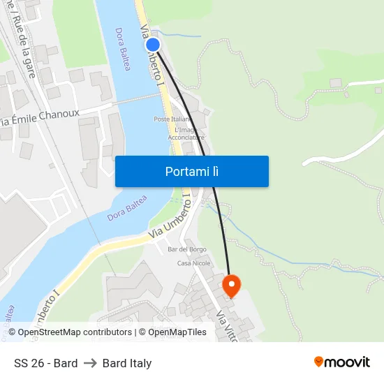 SS 26 - Bard to Bard Italy map