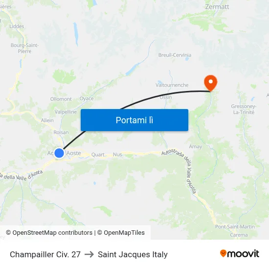Champailler Civ. 27 to Saint Jacques Italy map