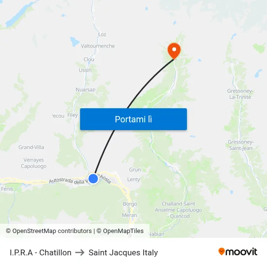 I.P.R.A - Chatillon to Saint Jacques Italy map