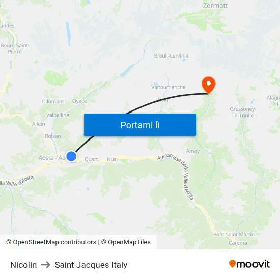 Nicolin to Saint Jacques Italy map