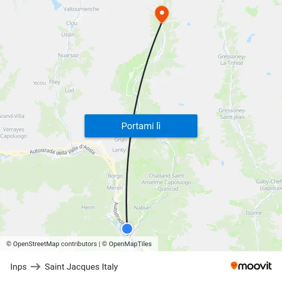 Inps to Saint Jacques Italy map