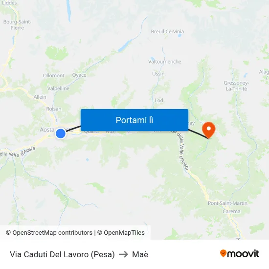 Via Caduti Del Lavoro (Pesa) to Maè map