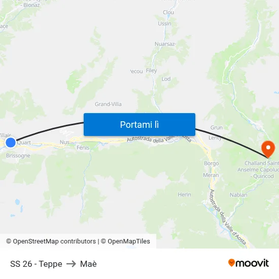 SS 26 - Teppe to Maè map