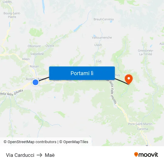 Via Carducci to Maè map
