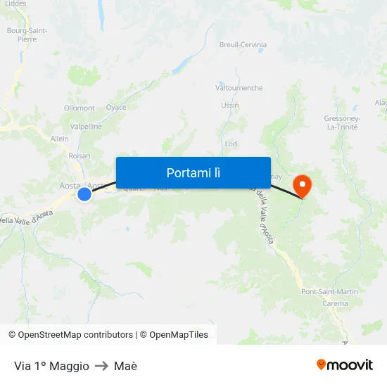 Via 1º Maggio to Maè map