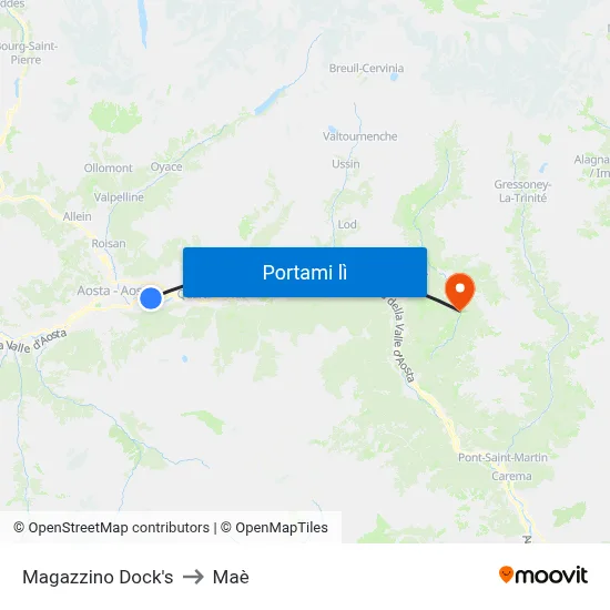 Magazzino Dock's to Maè map