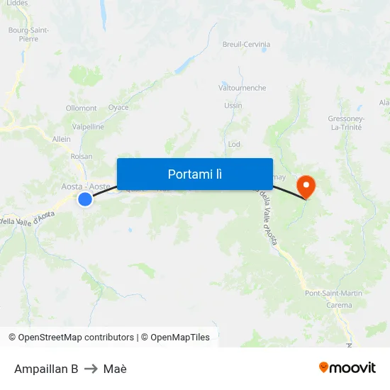 Ampaillan B to Maè map