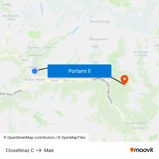 Closellinaz C to Maè map