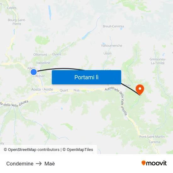 Condemine to Maè map