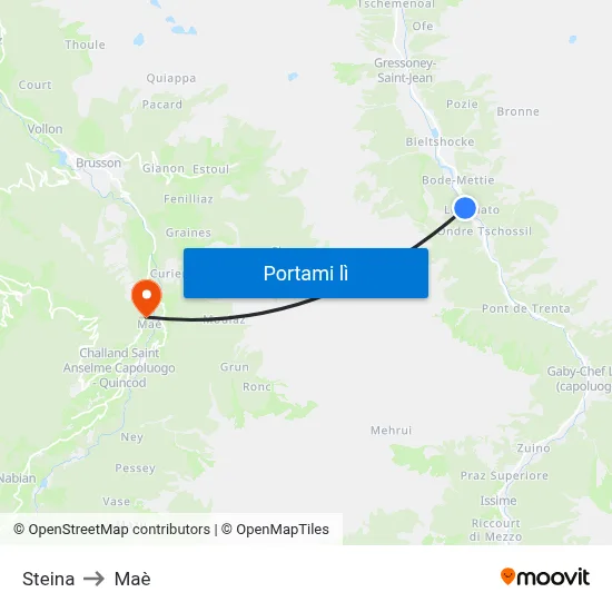 Steina to Maè map