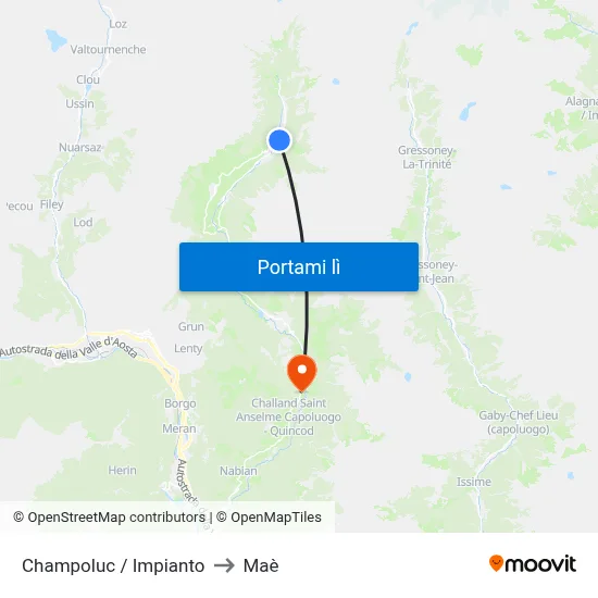 Champoluc / Impianto to Maè map