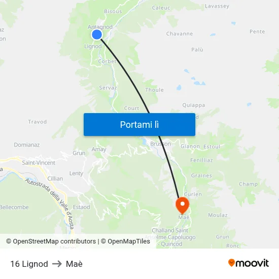 16 Lignod to Maè map