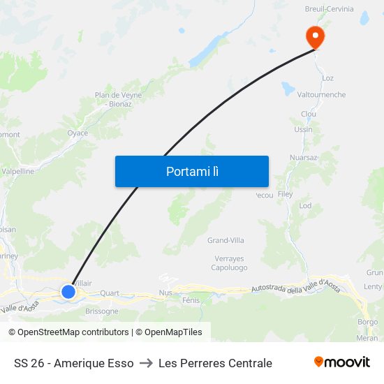 SS 26 - Amerique Esso to Les Perreres Centrale map