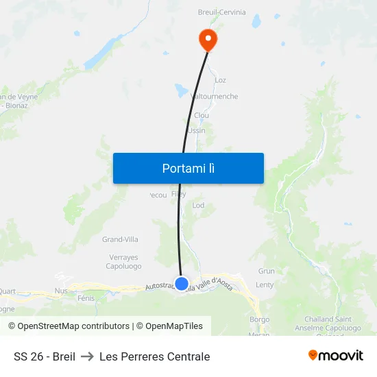 SS 26 - Breil to Les Perreres Centrale map